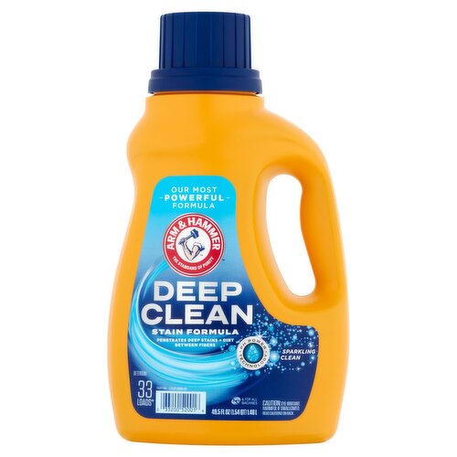 Arm & Hammer Sparkling Clean Deep Clean Stain Formula Detergent, 33 Loads, 49.5 FL OZ