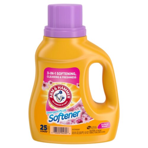 Arm & Hammer Orchard Bloom Detergent Plus Softener, 25 loads, 32.5 fl oz