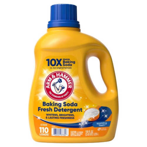 Arm & Hammer Baking Soda Sparkling Fresh Detergent, 110 loads, 110 fl oz
