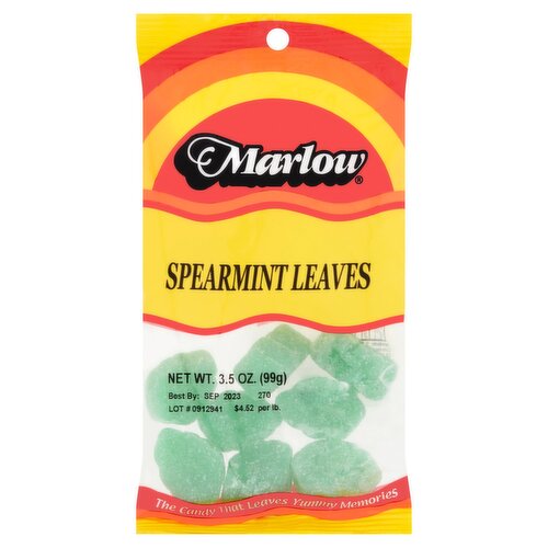 Marlow Spearmint Leaves Candy, 3.5 oz