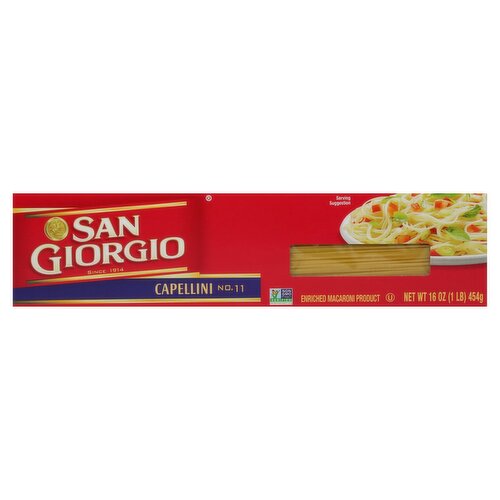 San Giorgio Capellini No. 11 Enriched Macaroni Product, 16 oz