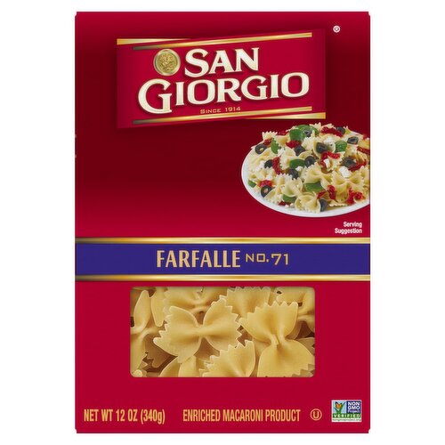 San Giorgio Farfalle No.71 Enriched Macaroni Product, 12 oz