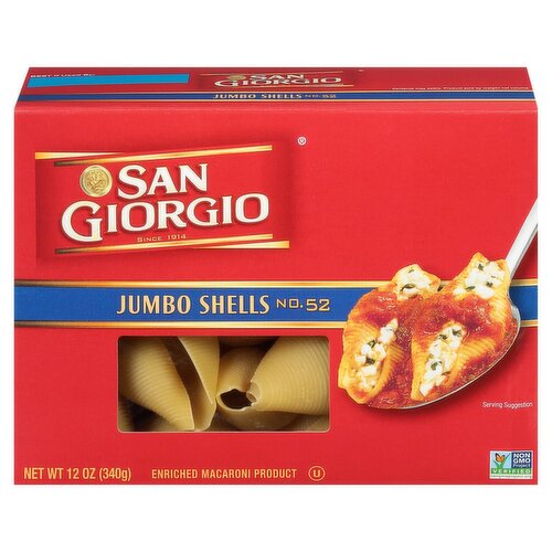 San Giorgio Jumbo Shells No.52 Pasta, 12 oz