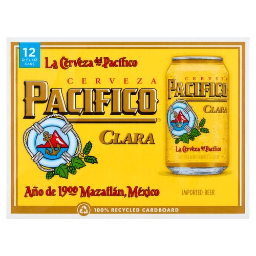Pacifico Clara Beer, 12 fl oz, 12 count