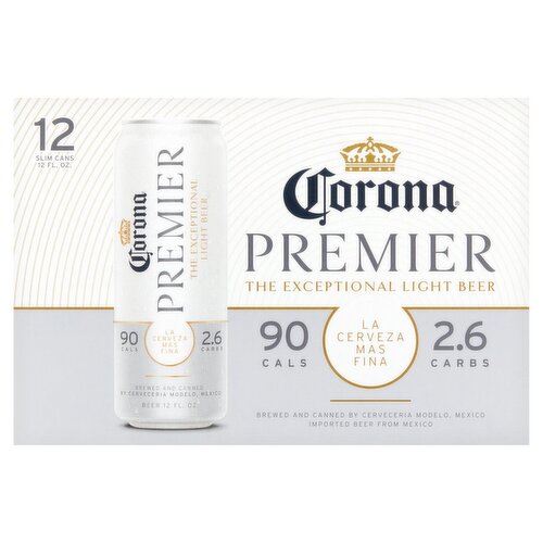 Corona Premier Light Beer, 12 count, 12 fl oz