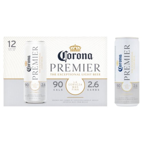 Corona Premier Light Beer, 12 count, 12 fl oz