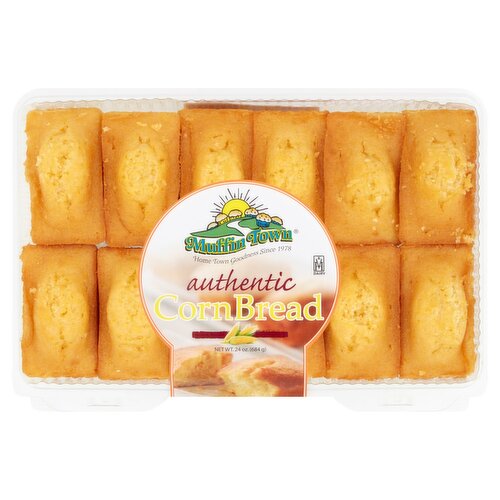 Muffin Town Authentic Corn Bread, 12 count, 24 oz