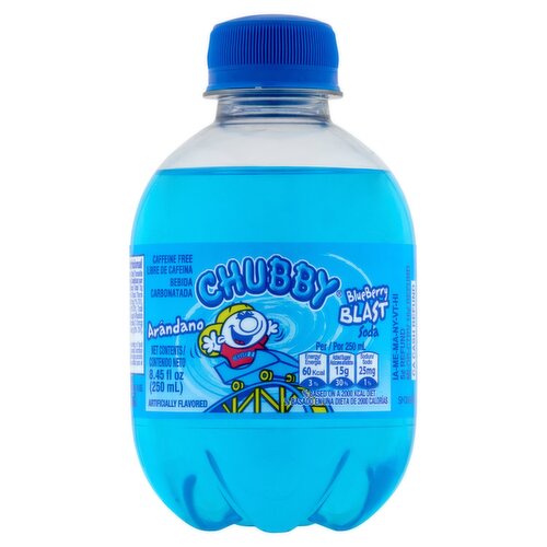 Chubby Arándano Blueberry Blast Soda, 8.45 fl oz