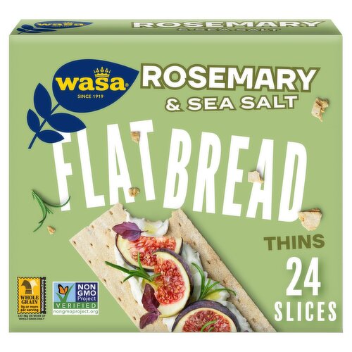 Wasa Rosemary & Sea Salt Swedish Style Flatbread Thin Crackers, 6.7 oz