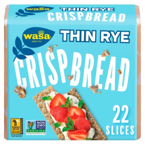 Wasa Thin Rye Swedish Style Crispbread Crackers, 8.6 oz