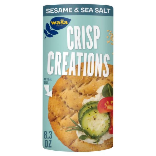 Wasa Crisp Creations Sesame + Sea Salt Crackers, 8.3 oz