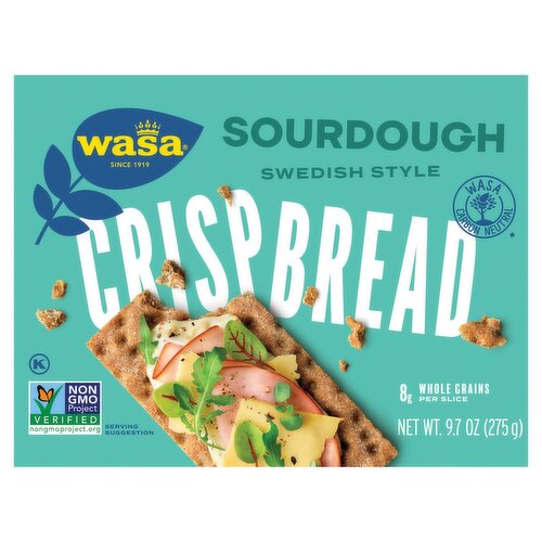 Wasa Sourdough Swedish Style Crispbread Crackers, 9.7 oz