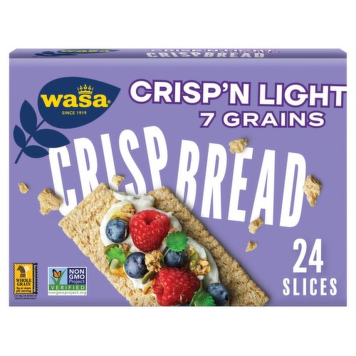 Wasa Crisp'n Light 7 Grains Swedish Style Crispbread Crackers, 4.9 oz