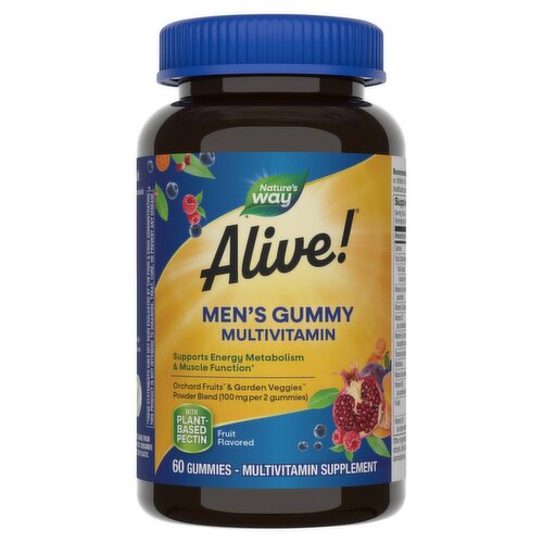 Nature's Way Alive! Men's Gummy Multivitamin Supplement, 60 count