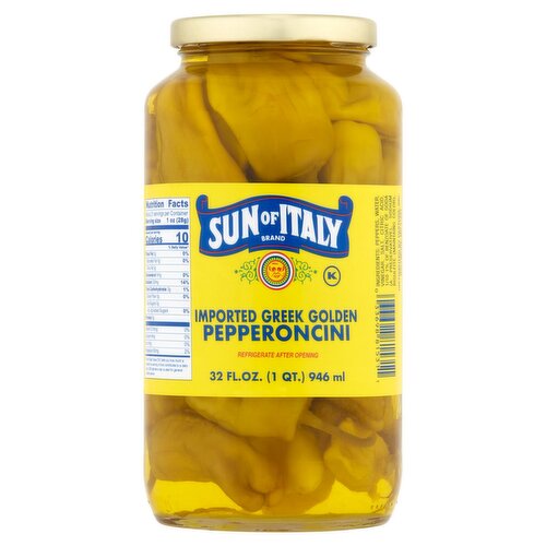 Sun of Italy Imported Greek Golden Pepperoncini, 32 fl oz