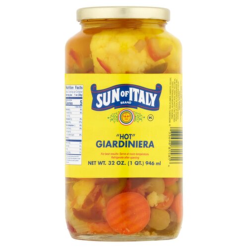 Sun of Italy "Hot" Giardiniera, 32 oz