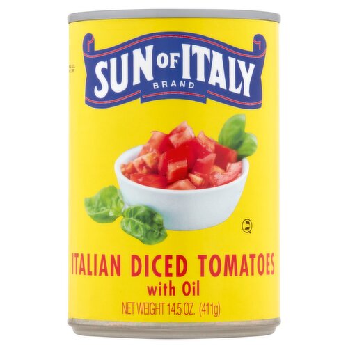 Sun of Italy Italian Diced Tomatoes with Oil, 14.5 oz