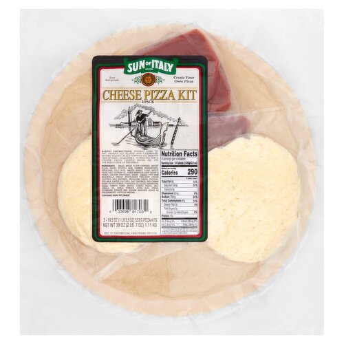 Sun of Italy Cheese Pizza Kit, 19.5 oz, 2 count