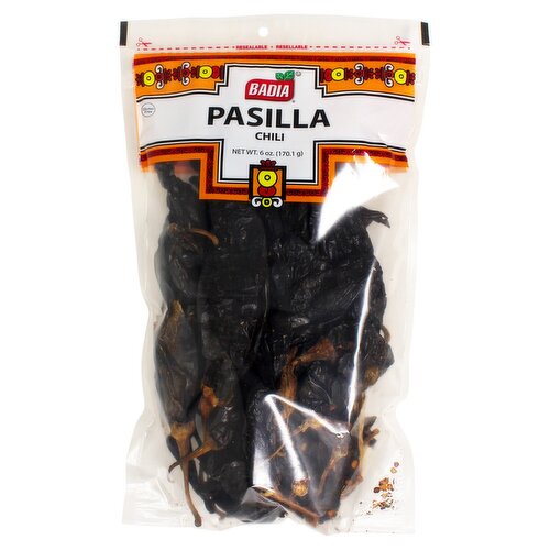 Badia Pasilla Chili, 6 oz