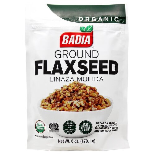 Badia Organic Ground Flaxseed, 6 oz