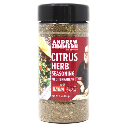 Badia Andrew Zimmern Mediterranean Style Citrus Herb Seasoning, 3 oz