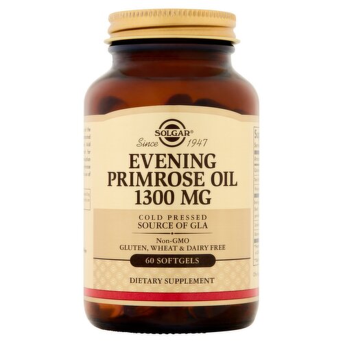 Solgar Evening Primrose Oil Dietary Supplement, 1300 mg, 60 count