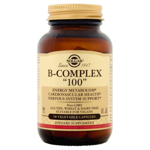 Solgar B-Complex “100” Dietary Supplement, 50 count