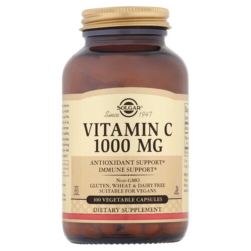 Solgar Vitamin C Dietary Supplement, 1000 mg, 100 count