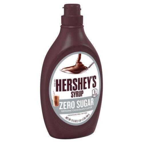 Hershey's Zero Sugar Genuine Chocolate Flavor Syrup, 17.5 oz