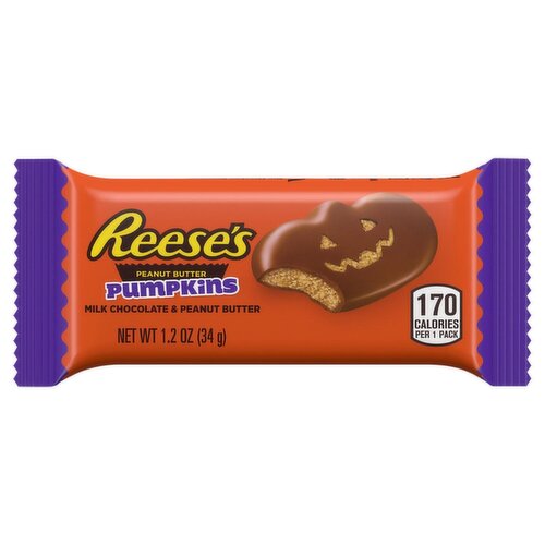 Reese's Milk Chocolate & Peanut Butter Pumpkins, 1.2 oz