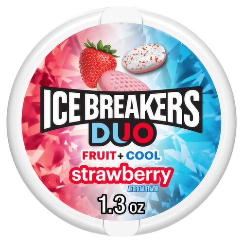 Ice Breakers Duo Fruit + Cool Strawberry Sugar Free Mints, 1.3 oz