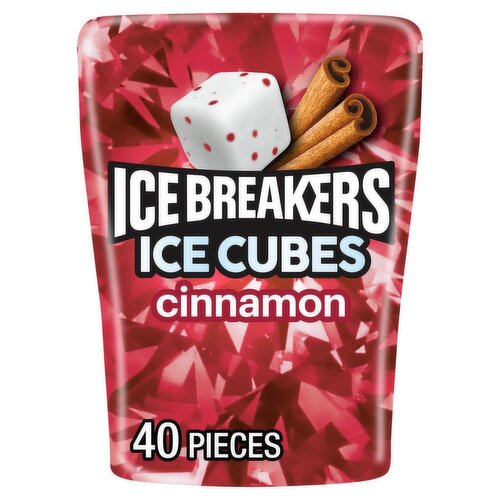 Ice Breakers Ice Cubes Cinnamon Sugar Free Gum, 40 count