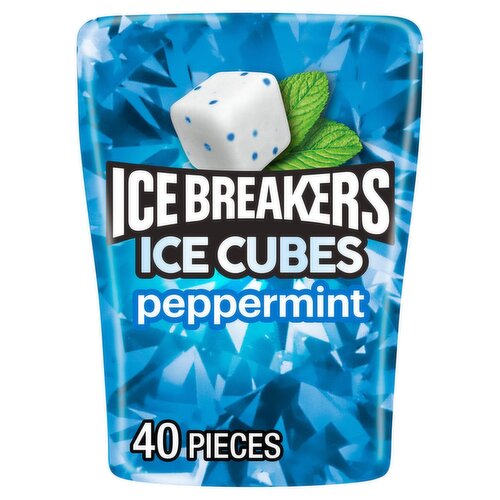 Ice Breakers Ice Cubes Peppermint Sugar Free Gum, 40 count