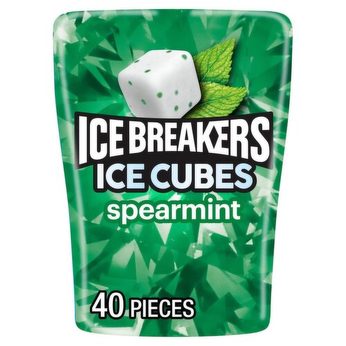 Ice Breakers Ice Cubes Spearmint Sugar Free Gum, 40 count
