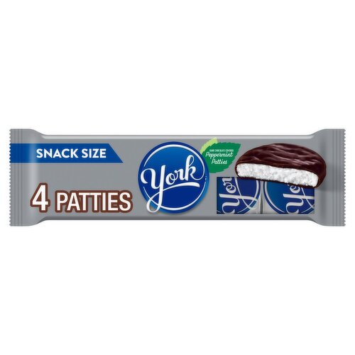 York Dark Chocolate Covered Peppermint Patties Snack Size, .6 oz, 4 count