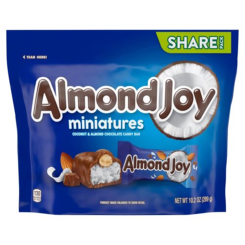 Almond Joy Coconut and Almond Chocolate Candy Bar Miniatures Share Pack, 10.2 oz