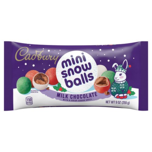 Cadbury Mini Snow Balls Milk Chocolate with a Crisp Sugar Shell, 9 oz