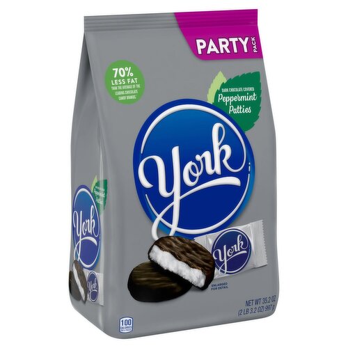 York Dark Chocolate Covered Peppermint Patties Party Pack, 35.2 oz