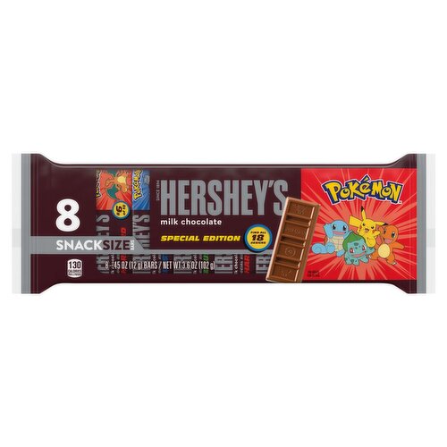 Hershey's Pokémon Milk Chocolate Bars Special Edition, .45 oz, 8 count