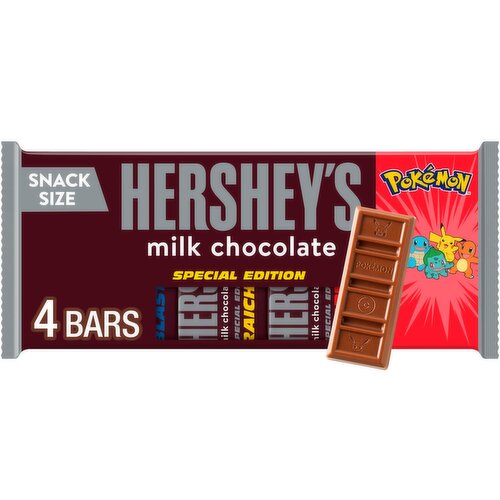 Hershey's Pokémon Milk Chocolate Bars Special Edition, 0.45 oz, 4 count