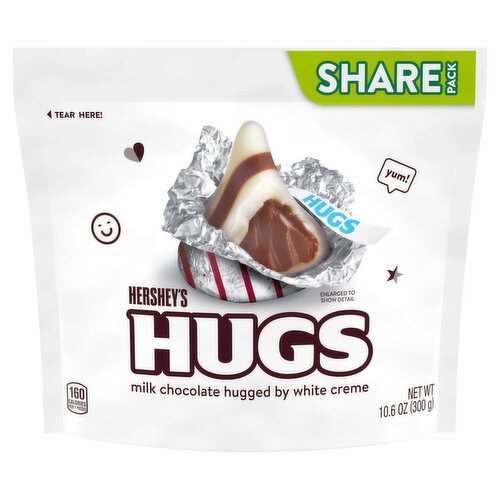 Hershey's Hugs White Creme Milk Chocolate Share Pack, 10.6 oz