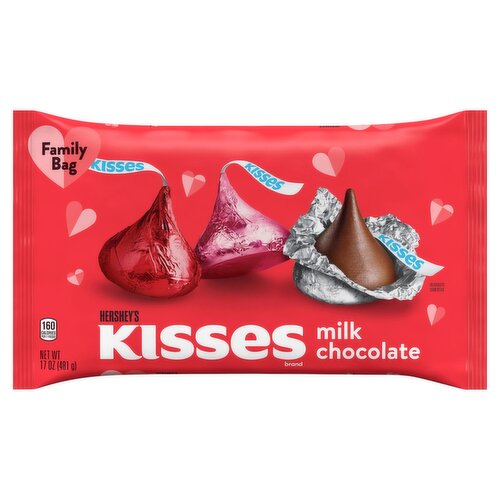 Hershey's Kisses Milk Chocolate Family Bag, 17 oz