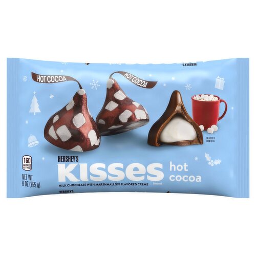 Hershey's Kisses Hot Cocoa Milk Chocolate with Marshmallow Flavored Creme, 9 oz