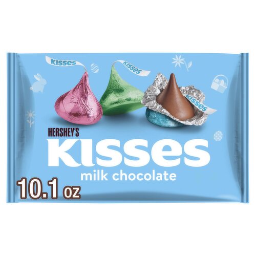 HERSHEY'S KISSES Milk Chocolate Easter Candy Bag, 10.1 oz