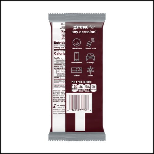 Hershey's Milk Chocolate, XL, 16 count, 4.4 oz