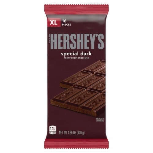 Hershey's Special Dark Mildly Sweet Chocolate, XL, 4.25 oz