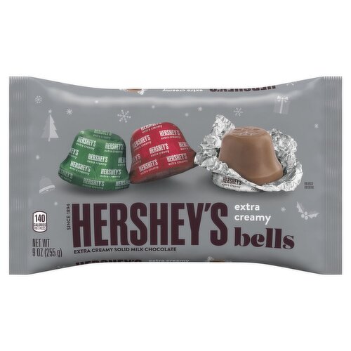 Hershey's Extra Creamy Solid Bells Milk Chocolate, 9 oz