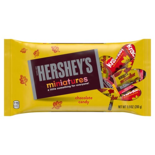 HERSHEY'S Miniatures Assorted Chocolate Halloween Candy Bag, 9.9 oz