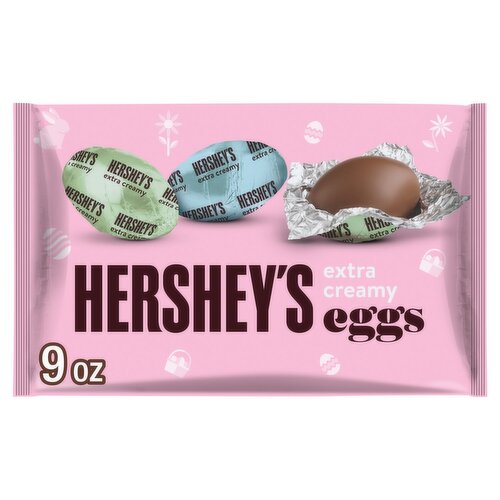 Hershey's Extra Creamy Solid Milk Chocolate Eggs, 9 oz