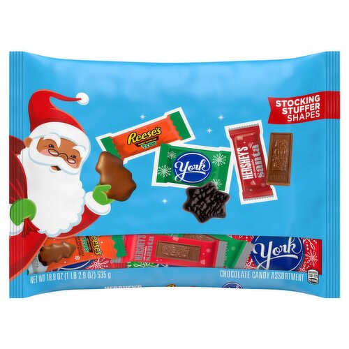 Hershey's Stocking Stuffer Shapes Chocolate Candy Assortment, 18.9 oz